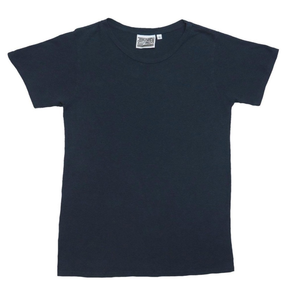 Lorel Tee in Black 55% Hemp / 45% Cotton